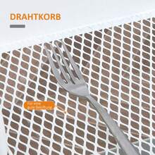 HOMCOM Kitchen Trolley, 3-Tier Metal Rolling Cart With Large Storage Space & Lid For Kitchen And Office, Steel, White, 45x31x79.4cm - White - View 3