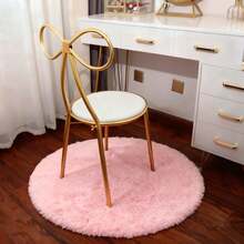 1pc Velvet Fabric Round Carpet, Living Room Gym Yoga Mat Christmas Decor Hanging Basket Swivel Chair Round Cushion Computer Chair Mat Bedroom Cute Bedside Rug