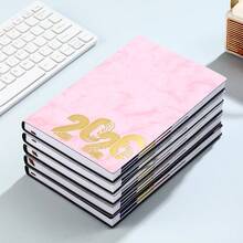 2026 English Version Marble Texture 365 Days Planner Calendar, Efficient & Practical, Soft Leather Notebook - Multicolor - View 8