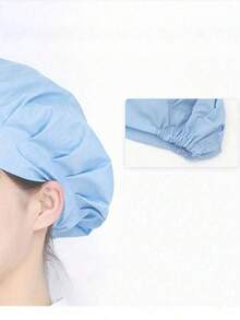 1顶可调节弹力厨师帽，男女通用烹饪帽，防油工作帽，防尘发套，适用于餐厅、工厂、厨房、烹饪、头发保护、车间、食品服务等场合，母亲节礼物 - 彩色 - 查看 8