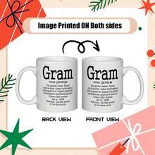 Taza de café NATSUNO Gram Definition - Regalo divertido para Nana, taza de abuela - Regalos del Día de la Madre de los nietos - 11oz - Multicolor - Ver 11