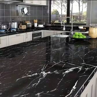 Papel tapiz autoadhesivo de PVC con patrón de mármol, removible y reutilizable, adecuado para encimeras de cocina, gabinetes, muebles, baño, papel de contacto impermeable, pegatina decorativa de muebles de mármol