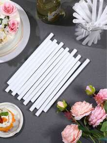 1/6/12Pcs Cake Supports, For Stacking - Wedding Cake Dowels Plastic Cake Dowel Rod White Cake Dowel Rods Cake Straws For Stacking And Supporting, Cake Sticks, Cake Dowel Straws, Wedding Cake Dowels Plastic Cake Dowel Rod White Cake Dowel Rods Cake Straws For Stacking And Supporting Back To School