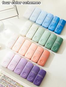 6pcs Beauty Correction Tape, Used To Smooth And Cover Mistakes, Suitable For School Exams And Office Documents