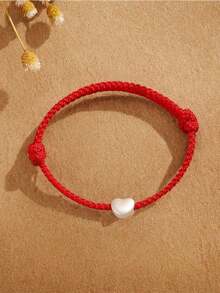 S925 Sterling Silver Braided Bracelet Minimalist Lucky Red String, Valentine Gift For Her Girlfriend BFF, Adjustable Wrist Rope With Gift Box