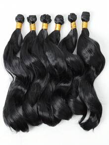 1~6 Bundles 14~22 Inch Black Loose Wave Bundles Extensions Synthetic Heat-Resistant Hair Extensions For Women DIY Hairstyle - Black - View 20