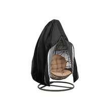 Oxford 210 Double Egg Hanging Chair Cover For Patio, Water Resistant, Durable, Waterproof, For Outdoor Porch Wicker Egg Swing. - Black - View 1