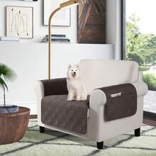1/2/3 Seat Waterproof Sofa Covers With Non Slip Backing, Cushion Covers Couch Covers With Side Pocket Washable Chair Covers Furniture Protector For Cats Couch, Dog Bed Chocolate Brown - 巧克力棕 - 查看 13