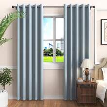 Adjustable Curtain Pole,Rod Length 80 To 214cm (32-84 Inch), Black Curtain Rods - Multicolor - View 7