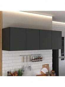 Repisa Flotante Gabinete De Cocina  Estantes Flotantes 120cm - BLACK - Ver 2