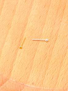2pcs 925 Sterling Silver Gold Plated Nose Studs, 1.5mm Mini Nose Bone Studs, Small Ball Nose Bone Studs, 24 Gauge (0.5mm) Nose Studs - 1.5mm - View 6