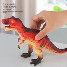 1件逼真恐龙玩具，霸王龙和三角龙塑料侏罗纪史前小型恐龙动物模型 - 彩色 - 查看 5