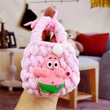 Spongebob Mini Handmade Woven Coin Purse, Key Chain Pendant, Mini Storage Pouch, Earphone Case, Small Gift - Multicolor - View 6