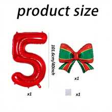 Kit arco di palloncini natalizi - palloncini rossi e dorati con fiocco natalizio a righe, palloncini in poliestere e foil, per compleanno, matrimonio, decorazione natalizia, feste invernali, forniture per feste di Natale