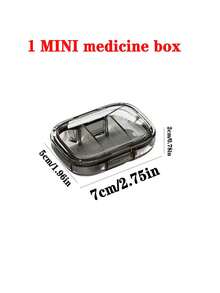 1pc Medicine Organizer Storage Box, Transparent Desktop Storage Case, Dustproof Storage Container With Flip-Top. Household Mini Medicine Organizer. Multi-Functional Storage For Cosmetics, Facial Mask, Stationery, Sundries