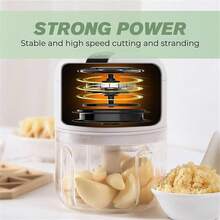 Mini Chopper - USB Rechargebale Electric Garlic Grinder, Electric Mini Garlic Chopper, Prosperousk Mini Garlic Chopper, Small Chopper Electric (Green*250ml) - Green*250ml - View 5