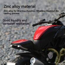 1 pièce - Modèle de moto réaliste, jouet de modèle stationnaire, décoration de moto, réservoir de carburant de moto coulissant, matériau en alliage, pneus en caoutchouc, moto raffinée, cadeau d'anniversaire amusant, décoration d'intérieur, cadeau d'hiver - Multicolore - Voir 3