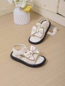 1 Pair Soft Sole Bowknot Princess Girls Children Sandals, Girls Sports Casual Sandals, Comfortable Non-Slip