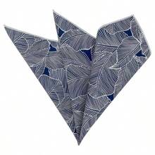 Pauelo cuadrado con bolsillo floral para hombre, Azul, 12 inch - inicial - Ver 4