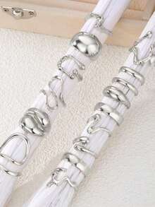 1 pieza Anillo personalizado con letras MOM DAD SIS en talla 6 7 8 de color dorado, regalo para el Día de la Madre, Día del Padre, Acción de Gracias - Amarillo Oro - Ver 8