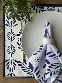 BILLU Servilletas de Tela para Mesa Elegantes Set de 6 Absorbentes, Lavables, Limpieza y Decoración de 48cm X 48cm (Mexicano Olivo) - Puebla - Ver 6