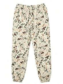 Women's Camo Jogger Sweatpants Elastic Waist Pants For Women Everyday Pants Y2K Casual Camoflage Cargo Pants With Pockets And Draws - 杏色 - 查看 4