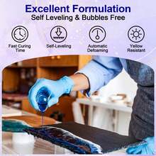 1000毫升/500毫升/240毫升透明环氧树脂套装，1:1体积比，高光泽，抗紫外线，快速固化，适用于艺术创作、珠宝制作、工艺品制作、杯子制作 - 套装包含树脂和固化剂