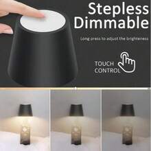 Paralume per bottiglia senza fili con luce, lampada a bottiglia LED dimmerabile, adatta per bottiglie, lampada a bottiglia a 3 temperature di colore ricaricabile, adatta per bar/casa/club/taverna, illuminazione per la casa, illuminazione per taverna, illuminazione di moda, lampada moderna, costruzione durevole, plastica e metallo, controllo touch, luminosità regolabile, decorazione per la casa, per feste - Multicolore - Visualizzare 3