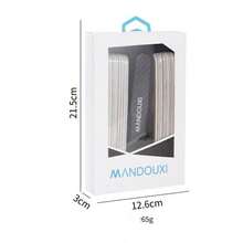 Carbon Fiber Nail File Set, Super Durable Corundum Washable High Hardness & Toughness Reusable Nail Buffer Blocks, Boxed - Black - View 3