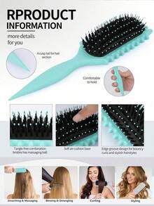 2025 Autumn Curling Brush, Volumizing Air Cushion Curling Brush, Shiny Curling Brush, Suitable For Thick And Fine Hair, Can Be Used Wet Or Dry, Quick Drying, Smooth Styling | Portable