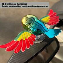 Wind - Powered Flapping Bird Ornament | Stick - On Car Rearview Mirror / Bicycle Decor | Cute Moving Wings Accessory - Nhiều màu - Xem 3