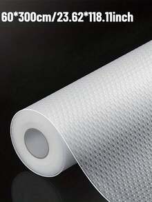 1 rulle halkfri vattentät lådmatta - Multifunktionell EVA-hylla och lådunderlägg för kök, badrum, skrivbord, kylskåp - Tvättbar, olje- och fläckbeständig, ingen kantvärme, lätt att klippa för att passa, köksorganisatör, elegant design, slät yta