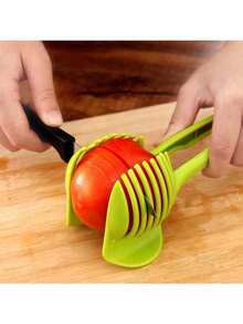 Versatile Fruit Vegetables Slicer Round Potato Lemon Egg Holder Cutter Tool Kitchen Gadgets Utensils - Multicolor - View 1
