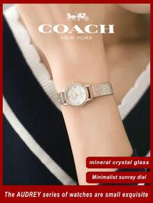 Coach Audrey Crystal Mother Of Pearl Dial Ladies Watch