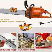 1 Portable Hand-Cranked Chainsaw Sharpener, Quick Chainsaw Sharpening Tool, Portable Chainsaw Sharpening Set, Suitable For Sharpening Accessories Of Various Chainsaws - Multicolor - View 9