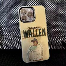 Funda de Teléfono Singer M-Morgan Wallen para 17,16,15,14,13,12,11,Pro,Max,Plus, Antigolpes Negra Mate Dura - z3 - Ver 10
