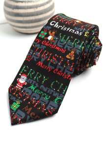 1pc Unisex Christmas Necktie, Suitable For Casual, Street, Daily, Party, Gift - Multicolor - View 6