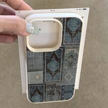 غطاء هاتف TPU بنمط لوحة فنية عتيقة، متوافق مع 17 Pro Max/17/16 Pro Max/15/13/12/11، S20 FE/A15/S24/A55، متوافق مع Redmi Note 11/12/13 Pro، غطاء واقي كامل للجسم مقاوم للصدمات، الإصدار الدولي، وليس الإصدار المحلي - أبيض - مشاهدة 3