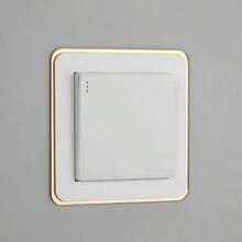 1个极简奢华风格开关面板，采用优质亚克力材质，窄边设计，尺寸：86mm x 86mm，适用于开关、开关灯装饰套件和插座。 - 彩色 - 查看 11