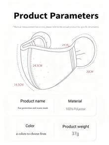 1pc, 2-In-1 Winter Thermal Mask, Men's And Women's Face Protection, Thickened Ear Warmers, Antifreeze Earmuffs, Ear Protectors, Windproof Masks, Winter Men's Cycling, Skiing, Face Protection, Ear Bags, Masks, Women's Electric Bikes, Antifreeze Earmuffs, Thickened And Warm Earmuffs, Face Protection