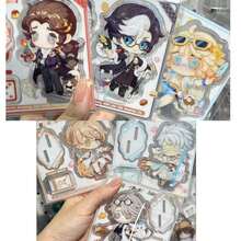 5 قطع تماثيل أكريليك الوجه - شخصيات السجين والجزار، ديكور مكتبي هدية للأصدقاء