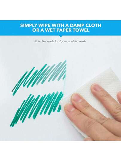 WallDeca Wet Erase Markers Fine Point, 8 Assorted Colors, Ultra Fine Point, Smudge-, Multipurpose