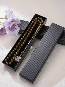 1pc Premium Gift Box Set Of 45pcs Pearl Beaded Bracelet, Daily Prayer Tasbih Rosary - Multicolor - View 2