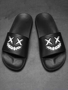 加大码 23# 男士夏季拖鞋，尺码 36-48，户外舒适休闲鞋，轻便防滑家居拖鞋，耐磨透气男士凉鞋，适合户外及日常穿着（不对称图案）。鞋底采用 EVA 材质。请勿长时间阳光直射，否则鞋子会缩水。 - 1975黑色 - 查看 4