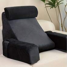 Adult Bed Reading Pillow, Backrest Pillow With Armrests, Comfortable Backrest Pillow For Bed/Floor Work, Gaming, Relaxing