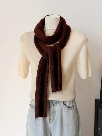 New Autumn/Winter Atmosphere Oblong Scarf, Plush Warm Women's Scarf, Fashionable And Elegant