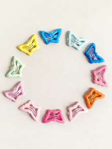 6/10/25/60pcs Oil Drop BB Clips, Colorful Butterfly Elegant Hair Clips, Versatile Daily Casual Hair Accessories, Look Great Any Way You Clip Them - Multicolor - View 2