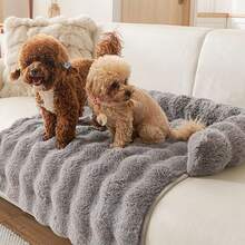 Genérico Dog Mat for Couch Pet Blanket for Furniture Bed Couch Sofa Fluffy Calming Dog Bed with Waterproof Lining Fuzzy Washable Furniture Protector Sofa Cover for Puppy and Cats White - Blanco - Ver 6
