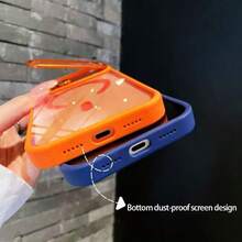 适用于新款 Apple 17 Pro Max/17 Pro/17 手机壳，磁性手机壳，金属镜头支架，液态硅胶保险杠，全身防震保护壳，男女通用 - 灰色 - 查看 4