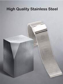 1pc Fashion Starry Milan Metal Watch Band, Compatible With Samsung, Honor Smartwatches, Stylish Strap Replacement, Suitable For Outdoor, Travel, Party And Other Occasions, An Excellent Gift For Family And Friends - Starlight - View 2